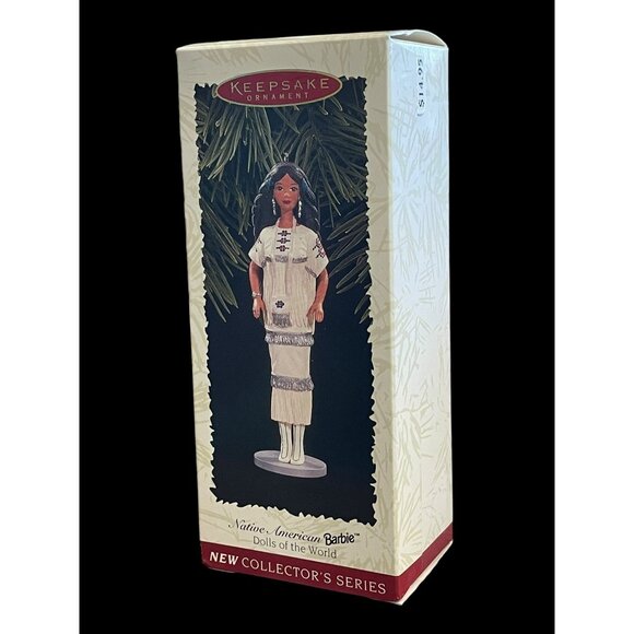 1996 Hallmark Keepsake Ornament Native American Barbie Dolls of the World #1 - Picture 4 of 5